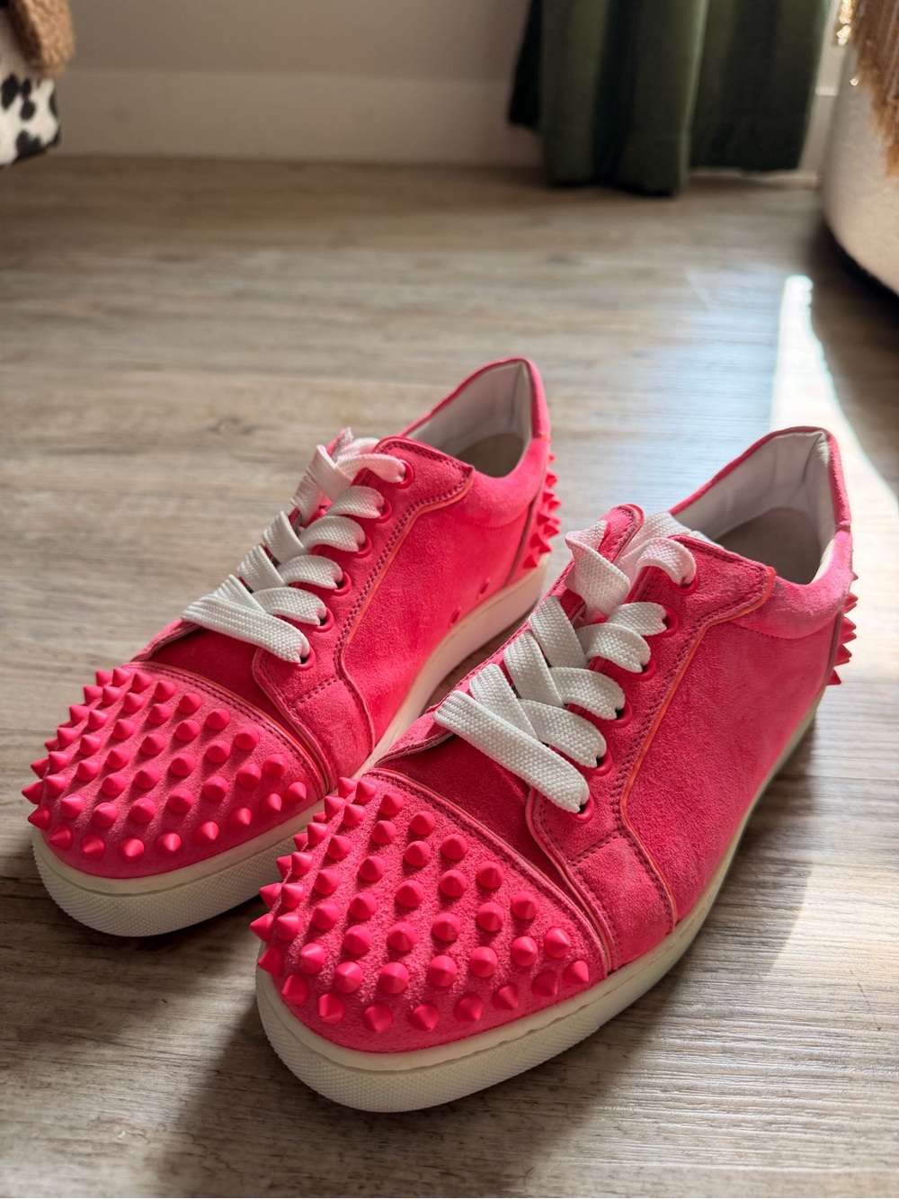 Christian Louboutin Spikes Sneaker Women Size 37.5